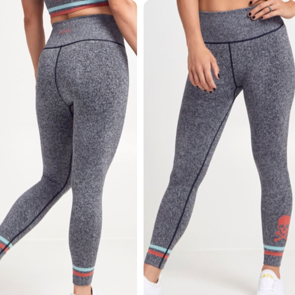 SOUL BY SOULCYCLE Seamless Skull Jacquard
Tights Leggings Black/Blue